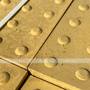 Плитка тактильная (преодолимое препятствие, конусы линейные), 55х500х500, бетон, жёлтая, 2 категории
