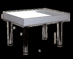 Световой столик для рисования песком напольный 100х60см белый с кармашком для песка