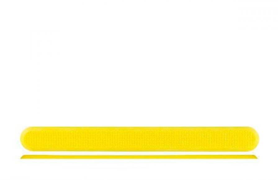 Полоса тактильная без штифта, самокл. рифление - насечки, 290x30x5, H5 мм, ПУ, желтый (направление д