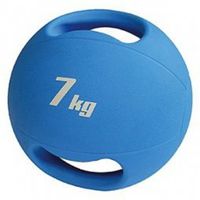 Медицинский мяч с рукояткой, 7 кг, резина, 6 кг, красный, d - ~ 26 см