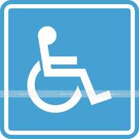 Пиктограмма G-02 Доступность для инвалидов в креслах-колясках. 200 x 200мм
