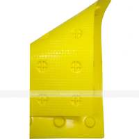 Плитка тактильная (преодолимое препятствие, поле внимания, конусы линейные) 300х300х4, ПВХ, желтый