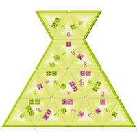 Треугольное  домино "Число-количество 1" (От 1 до 10)