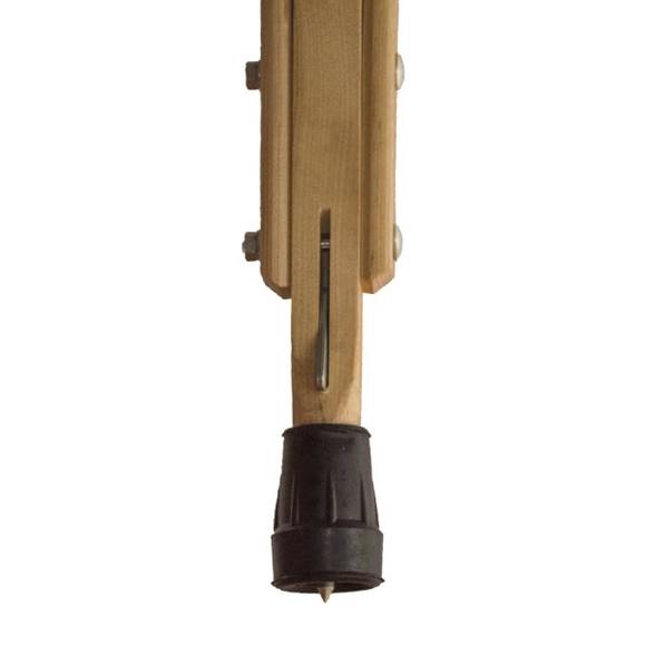 Костыли опорные деревянные с устройством против скольжения с мягкими чехлами на подмышечники и ручки