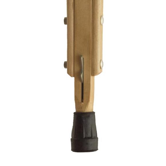 Костыли опорные деревянные с устройством против скольжения с мягкими чехлами на подмышечники и ручки