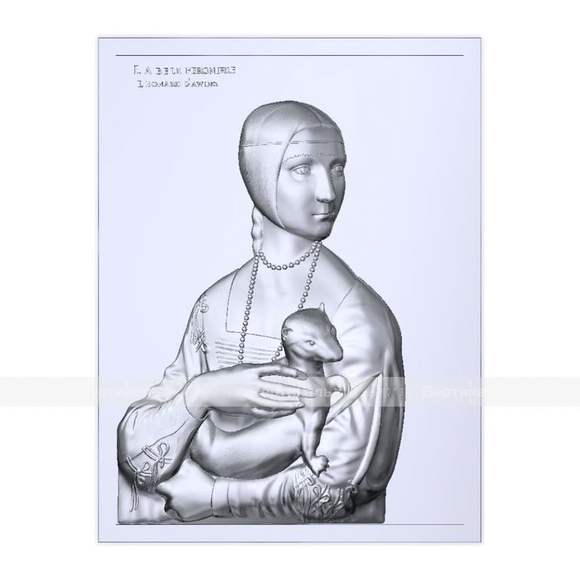 Картина 3D «Дама с горностаем», тактильная
