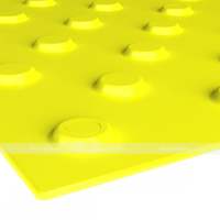 Плитка тактильная (непреодолимое препятствие, конусы шахматные) 600х600х6, композит, желтый