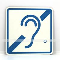Пиктограмма G-03 Доступность для инвалидов по слуху. 150 x 150 х 3 мм