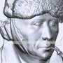 Картина 3D «Автопортрет с отрезанным ухом и трубкой», тактильная