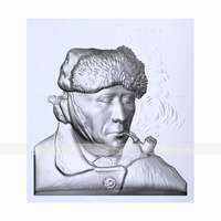 Картина 3D «Автопортрет с отрезанным ухом и трубкой», тактильная