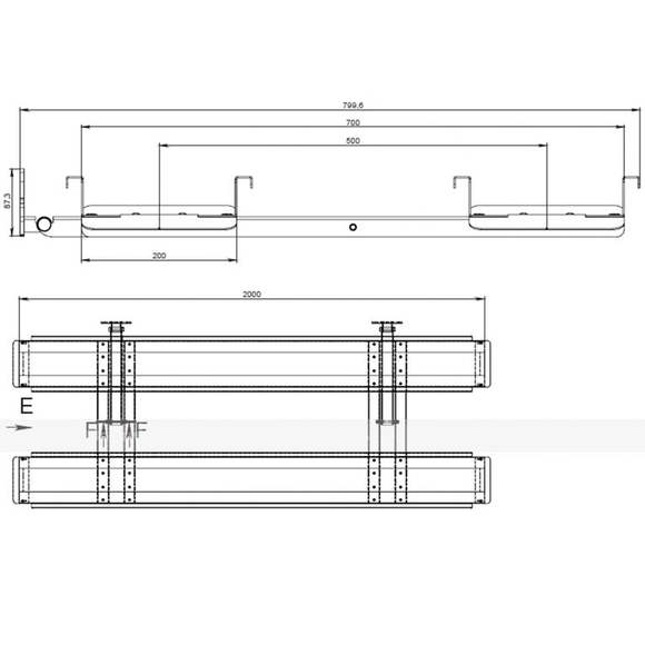 Пандус-слайдер, одноколенный, с противоскользящим покрытием, сталь, 3 мм