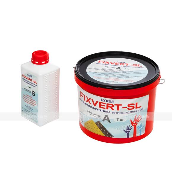 Клей двухкомпонентный FIXVERT-SL, универсальный, для помещения и улицы, 7 кг