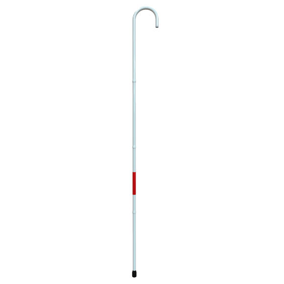 Трость  металлическая для слепых (тактильная, складная, с ручкой типа "Клюка" L = 130 см)