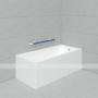 Поручень для туалета и ванной комнаты, настенный, опорный, прямой, с кронштейнами, М1, AL/PVC, kit к