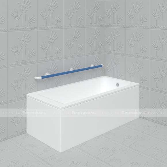 Поручень для туалета и ванной комнаты, настенный, опорный, прямой, с кронштейнами, М2, AL/PVC, kit к