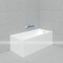 Поручень для туалета и ванной комнаты, настенный, опорный, прямой, с кронштейнами, М3, AL/PVC, kit к