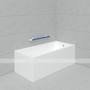 Поручень для туалета и ванной комнаты, настенный, опорный, прямой, с кронштейнами, М4, AL/PVC, kit к