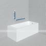 Поручень для ванны, настенный, опорный, угловой Г-образный, М2, AL/PVC, kit комплект