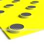 Плитка тактильная (непреодолимое препятствие, конусы шахматные) 600х600х6, KM, желтый/черный