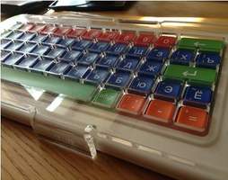 Клавиатура адаптированная с крупными кнопками + пластиковая накладка, разделяющая клавиши, беспровод