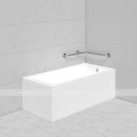 Поручень для ванны, туалета, внутренний угловой (правый), цвет белый, 600x900мм