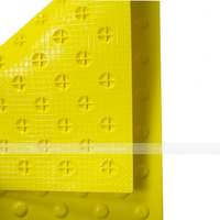 Плитка тактильная (непреодолимое препятствие, конусы шахматные) 500х500х4, ПВХ, желтый