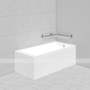 Поручень для ванны, туалета, внутренний угловой, цвет белый, (Ст3) 600x900мм