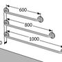 Поручень для МГН ПЛ-1-П0-С2-D38, 600 мм