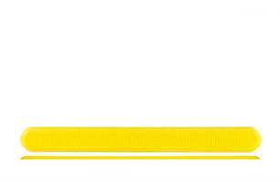 Полоса тактильная без штифта, рифление - насечки, 290x30x5, H5 мм, ПВХ, желтый (направление движения