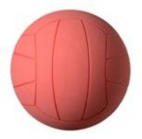 Мяч для игры в торбол звенящий, размер 5, цвет: кирпичный, 500 грамм, резина, Дания