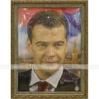 Портрет 3D Политический деятель Медведев Д.А., тактильный