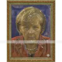 Портрет 3D Канцлер Германии Меркель А., тактильный