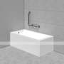 Разборный поручень для ванны, туалета, угловой Г-образный, левый, цвет белый, (Ст3) 900x600мм