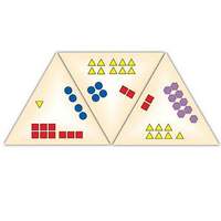 Треугольное  домино "Количество-количество" (От 1 до 10)