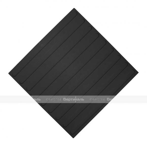 Плитка тактильная (направление движения, полоса) 500x500x4, ПУ, черный, самоклей