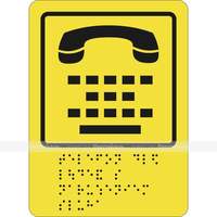СП-13 Пиктограмма с дублированием информации по системе Брайля. Телефон для людей с нарушением слуха