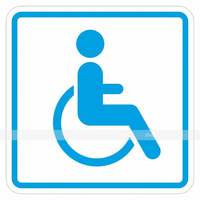 Пиктограмма "Доступность объекта для инвалидов на креслах-колясках", полистирол, 100 x 100 х 4 мм
